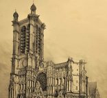 La catédrale Saint-Pierre et saint-Paul, lithographie du XIXe siècle