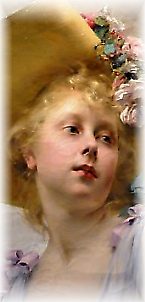 Portrait de jeune fille par Paul Quinsac, dtail