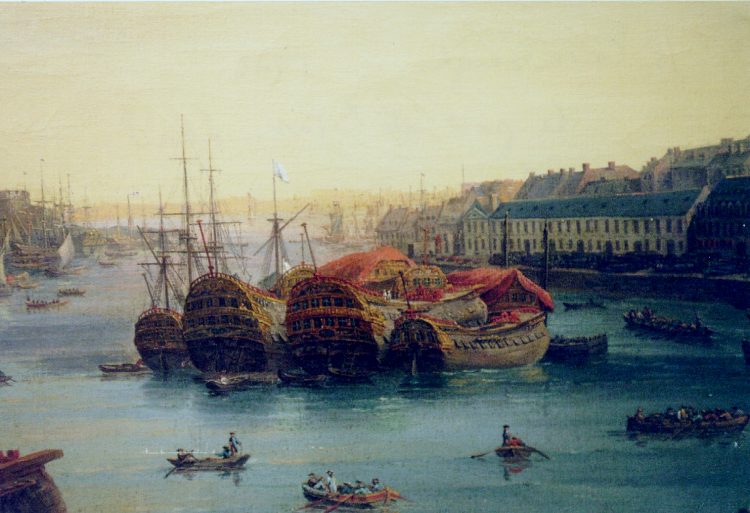«Le port de Brest» de van Blarenberghe (détail)