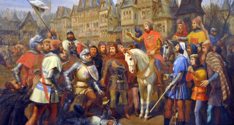 «Combat de Bertand Du Guesclin et de Thomas de Cantorbery», détail