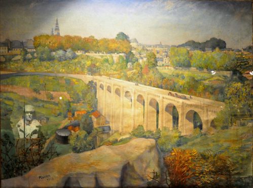 «Vue de Dinan prise au–dessus du viaduc» par Meere (XIXe–XXe siècle)