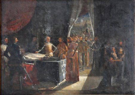 Du Guesclin sur son lit de mort, tableau du XIXe siècle