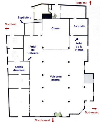 Plan de l'église Saint-Hélier