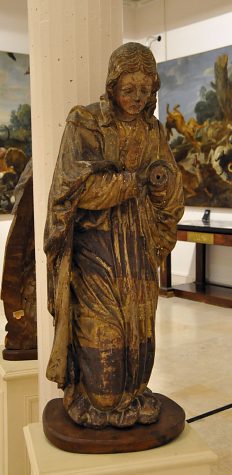 Saint Jean au tombeau, statue du XVIIe siècle. (Élément d'une mise au tombeau)