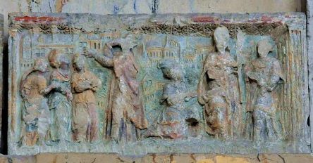 Bas–relief de la Légende de saint Nicolas : Saint Nicolas et les trois pucelles