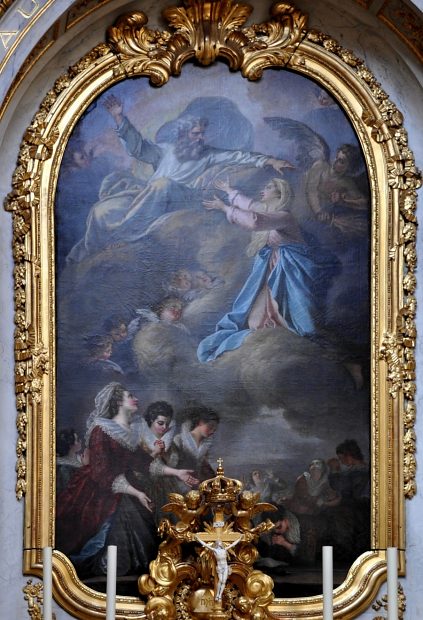«L'intercession à la Vierge», tableau du chœur