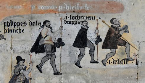 Le pèlerinage en Catalogne, détails de la fresque de 1582