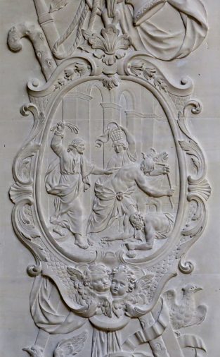 Le Christ chassant les marchands du temple (Nicolas Monthan  et Jean Voirot, 1708-1709)