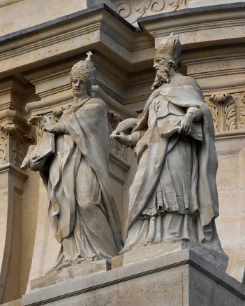 Saint Grgoire le Grand et saint Ambroise par Pierre Lepautre