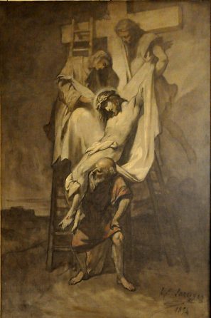 «Descente de croix», tableau de Jean Raymond Hippolyte Lažerges (1817–1887)