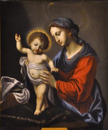 «Vierge à l'Enfant», tableau anonyme, don d'une famille de Viroflay