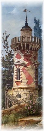 La tour Malbroug du château de Bellevue