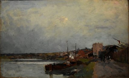 Albert Lebourg (1835-1892) : «La Seine au Bas-Meudon», XIXe siècle, Huile sur toile