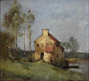 Paul-Désiré Trouillet (1829-1900) : «Paysage», XIXe siècle, Huile sur toile