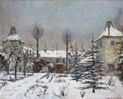 Jean Latour-Belot (1892-1966) : «La Villa Molière sous la neige», 1936, Huile sur toile