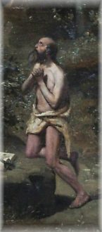 «Saint Jrme dans le dsert», peinture de Camille Corot, dtail
