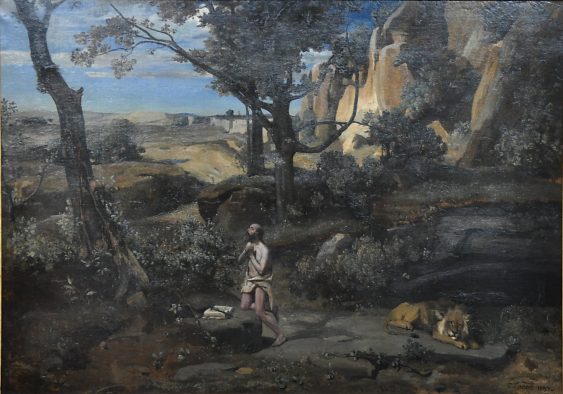 Saint Jrme dans le dsert, tableau de Camille Corot
