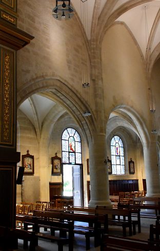 Arcades du XIIIe siècle et du XVIe siècle dans la nef