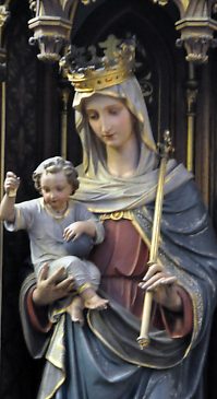 La Vierge tenant l'Enfant, détail