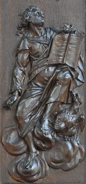 Bas–relief de saint Jean et son aigle