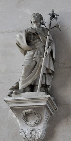 Statue de saint Joseph à l'entrée du chœur (attribuée à Cyfflé)