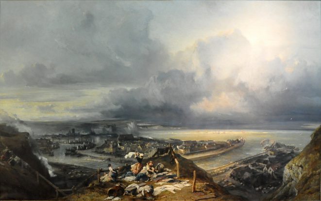 Eugène Isabey (1803–1886) : «Vue de la ville et du port de Dieppe»