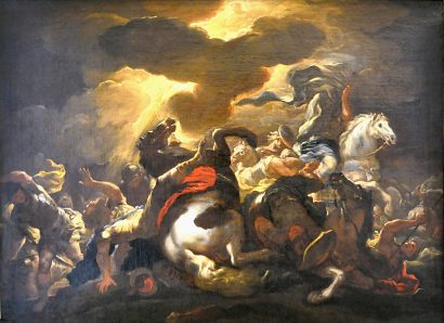 Attribué à Luca Giordano (1634–1705) : «La conversion de Saint Paul»