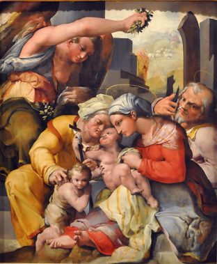 Giovanni Bežži dit Nosadella (vers 1530–1571) : «Sainte Famille avec saint Jean–Baptiste et sainte Élisabeth»