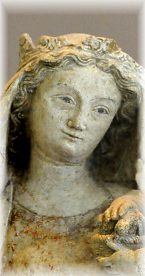 Vierge à l'Enfant (Lorraine, XIIIe siècle), détail