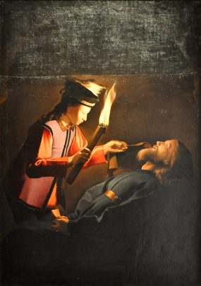 «La Découverte du corps de saint Alexis» attribué à Georges de La Tour (1593–1652), huile sur toile, vers 1648
