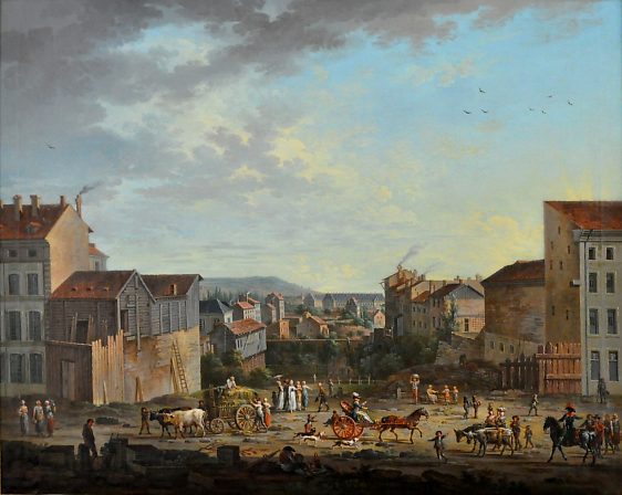 «Le bastion des Michottes» de Jean–Baptiste Claudot (1733–1805), huile sur toile, vers 1801