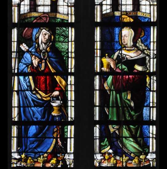 Abside, baie 100 : Sainte Marthe et sainte Marie-Madeleine