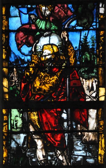 Baie 113 : saint Christophe portant l'Enfant–Jésus