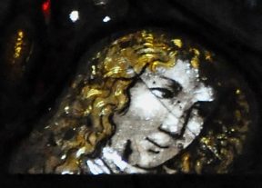 Baie 13 : L'ange qui touche le bubon de saint Roch, détail