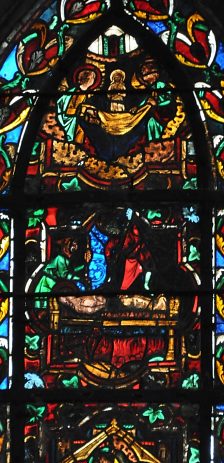 Sainte Agathe étendue sur un brasier & l'âme de sainte Agathe monte au ciel (baie 7)