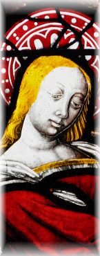 Sainte Marie-Madeleine dans un vitrail Renaissance