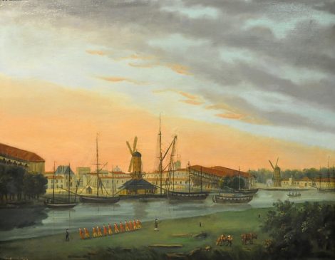 «Vue du port de Rochefort», huile sur toile, 1837