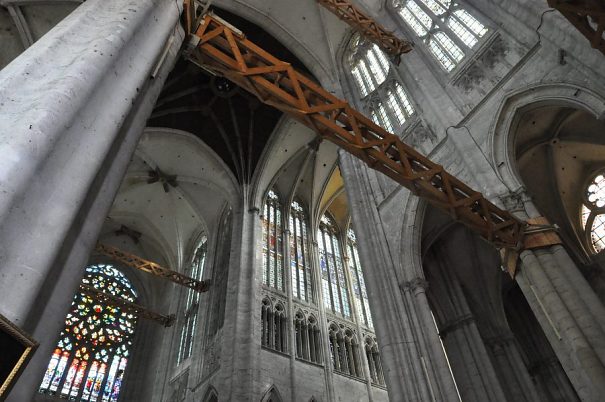 La voûte du transept vue depuis le croisillon sud