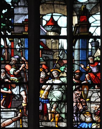 Le Martyre de saint Laurent, détail.