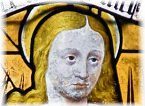 Vitrail de la Vierge des Litanies, détail