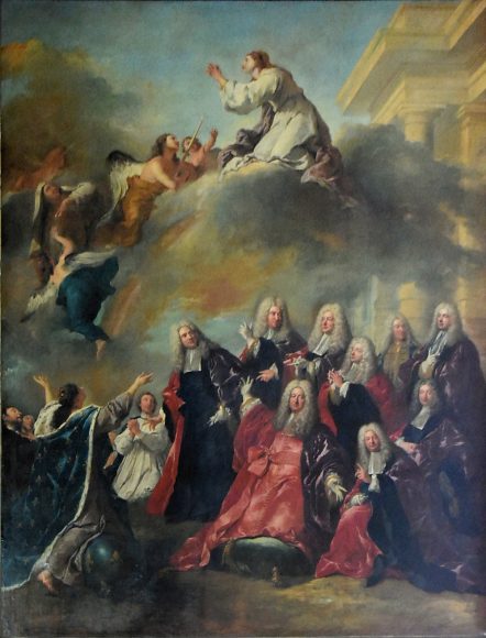 «Ex–voto à sainte Geneviève par le prévôt des marchands et les échevins», De Troy 1726