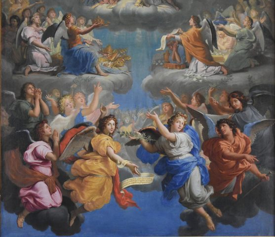 «Les neuf chœurs des esprits célestes» de Louis Licherie de Beurie (1629–1687), détail