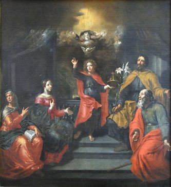 «Jésus enfant préchant, sainte Vierge, sainte  Anne et saint Joachim», anonyme XVIIe siècle