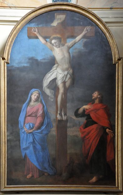 «La Vierge et saint Jean au pied du Christ en croix»