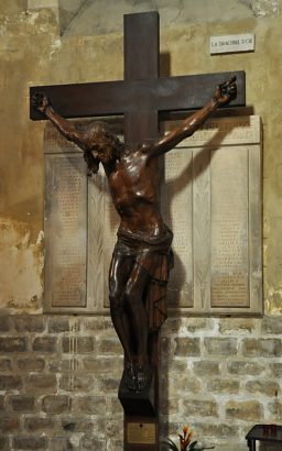 Christ sculpté en chêne d'Henri Gréber