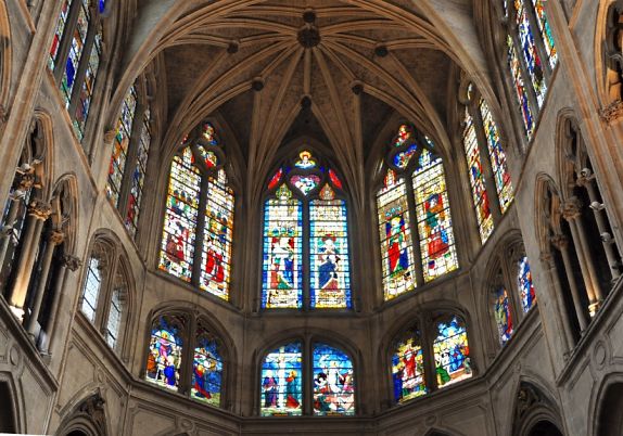 Eglise Saint-Séverin à Paris, les vitraux de l'abside