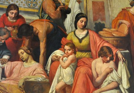 «Les Sept œuvres de Miséricorde» de Jean–Louis Béžard (1799–1881), détail central
