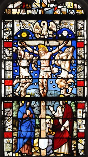 La Crucifixion, vitrail Renaissance (baie 10bis)