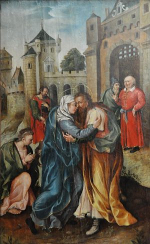 «La Rencontre d'Anne et de Joachim à la Porte dorée»