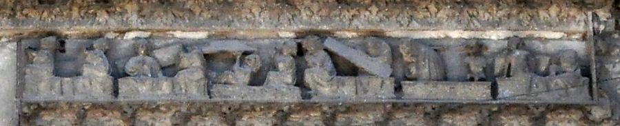 La Résurrection des morts sur le linteau (XIIIe siècle)